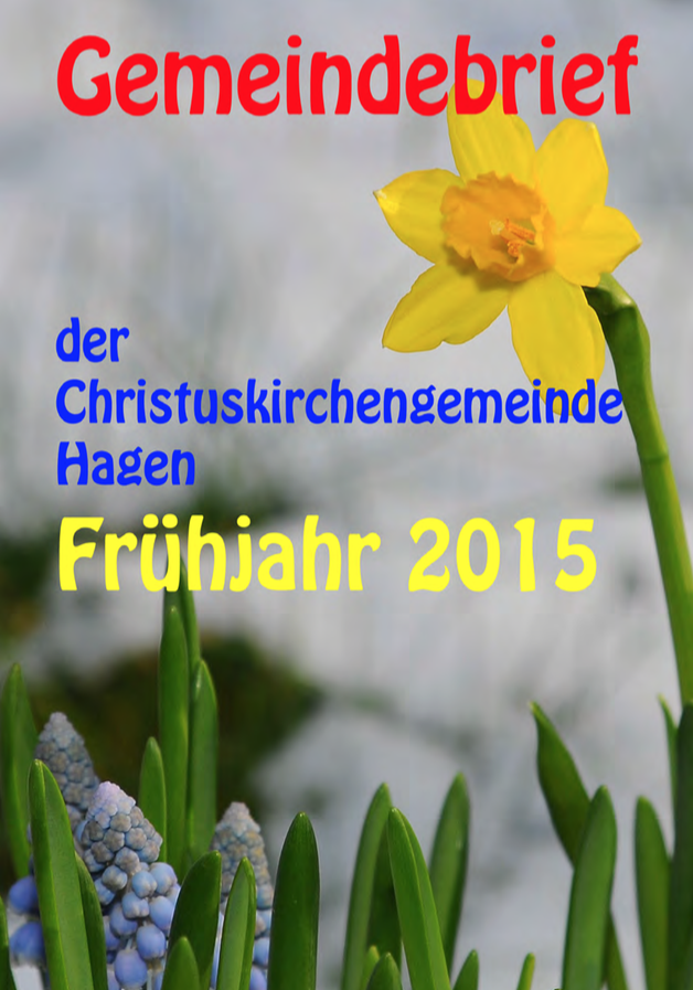 Gemeindebrief Ostern 2015